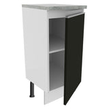 Gabinete Bajo 35 cm 1 Puerta Blanco/Negro Glamy