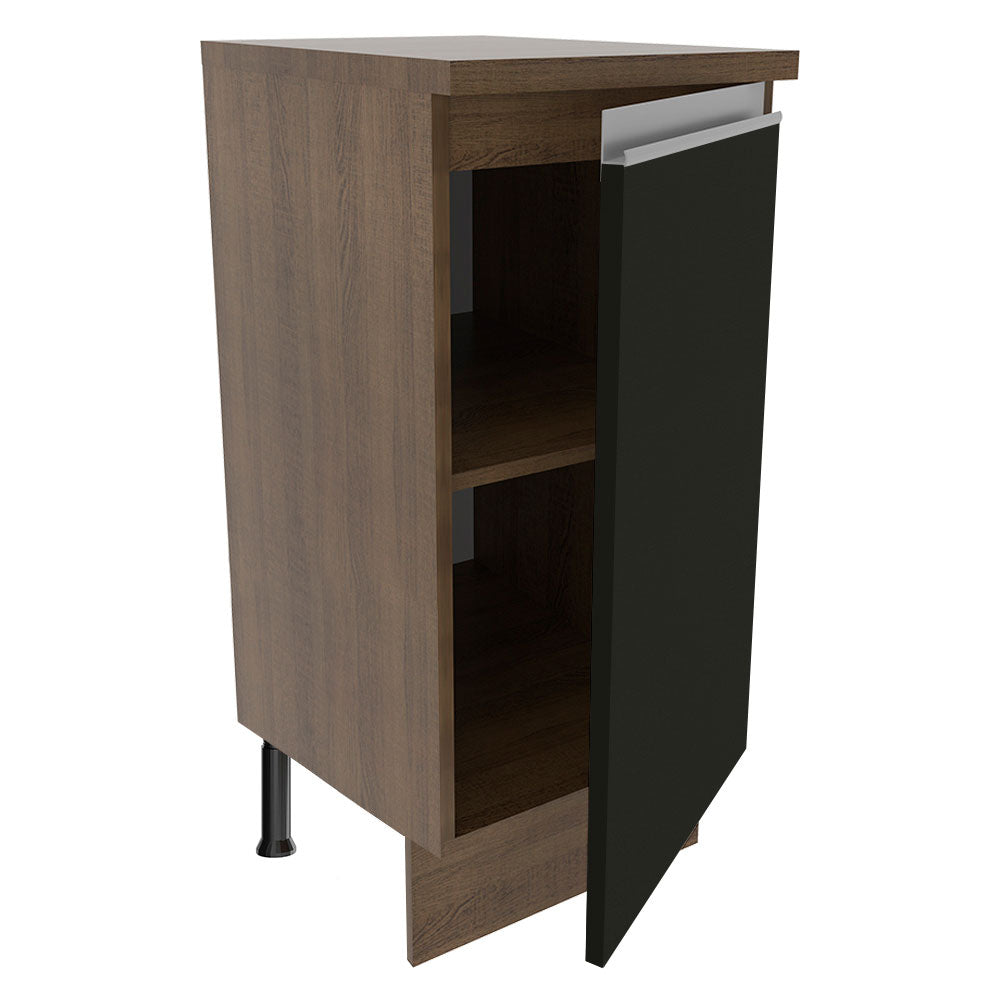 Gabinete Bajo 35 cm 1 Puerta Marrón/Negro Glamy