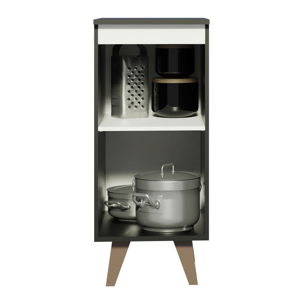 Gabinete Bajo 35 cm 1 Puerta Negro Reims Madesa