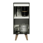 Gabinete Bajo 35 cm 1 Puerta Negro Reims Madesa