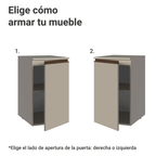 Gabinete Bajo 40 x 52 cm 1 Puerta Crema Nice Madesa