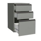 Gabinete Bajo 40 cm 3 Cajones Sin Patas Nice Gris