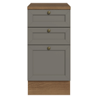 Gabinete Bajo 40 cm 3 Cajones Marrón/Gris Vik Madesa