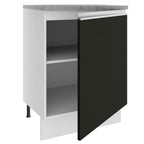 Gabinete Bajo 60 cm 1 Puerta Blanco/Negro Glamy Madesa