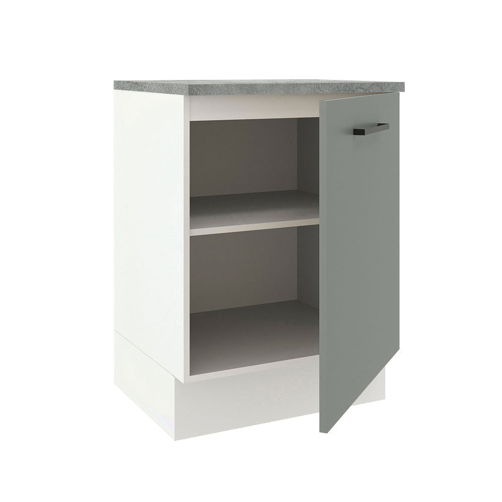 Gabinete Bajo 60 cm 1 Puerta Agata Blanco/Gris