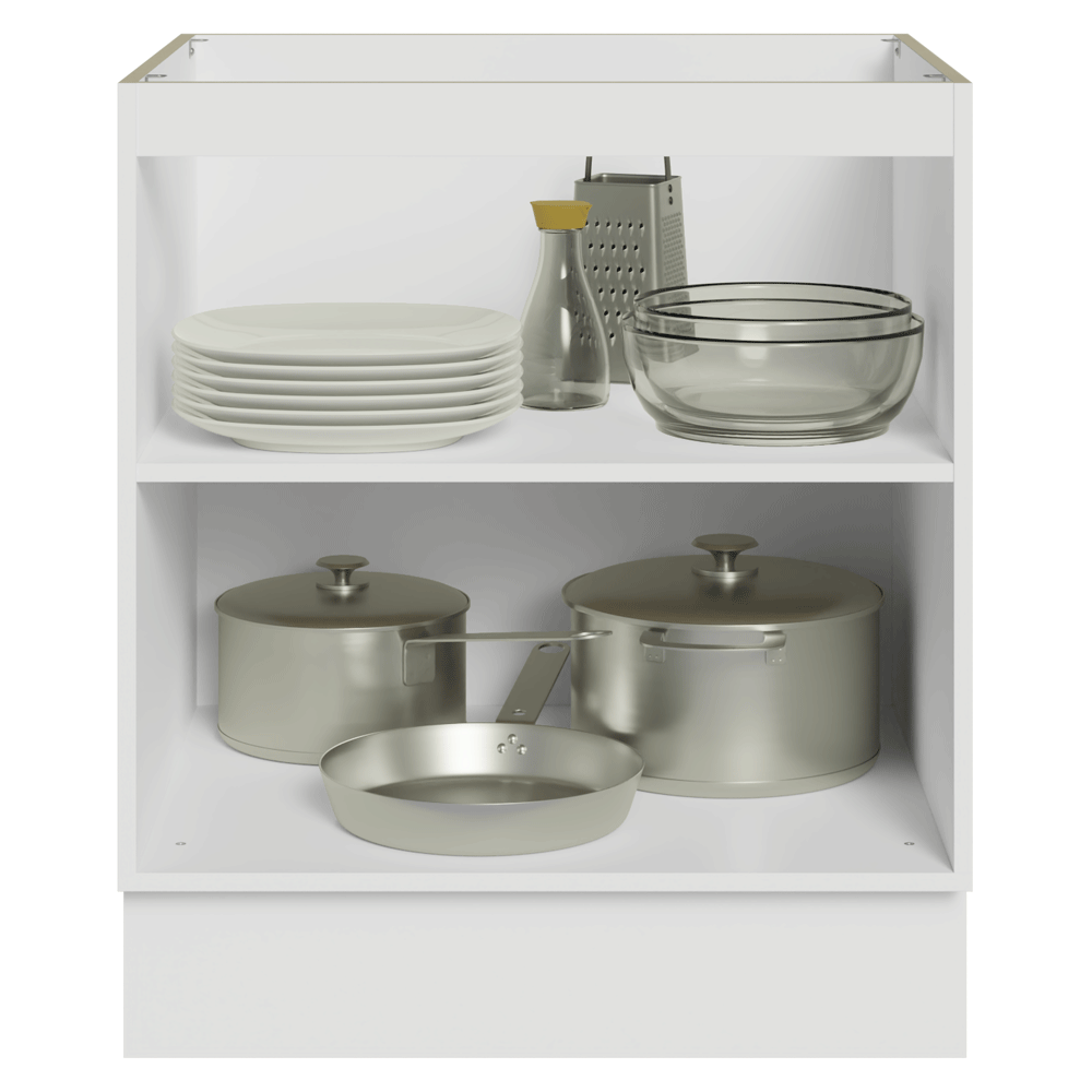 Gabinete Bajo de Cocina 70 cm 2 Puertas (Sin Encimera) Blanco/Verde Vik Madesa