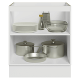 Gabinete Bajo de Cocina 70 cm 2 Puertas (Sin Encimera) Blanco/Verde Vik Madesa