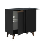 Gabinete Bajo Esquinero 90 cm 1 Puerta Negro Reims Madesa