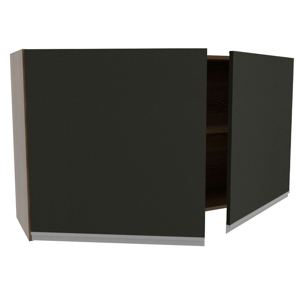 Gabinete Superior 120 cm 2 Puertas Glamy Marrón/Negro