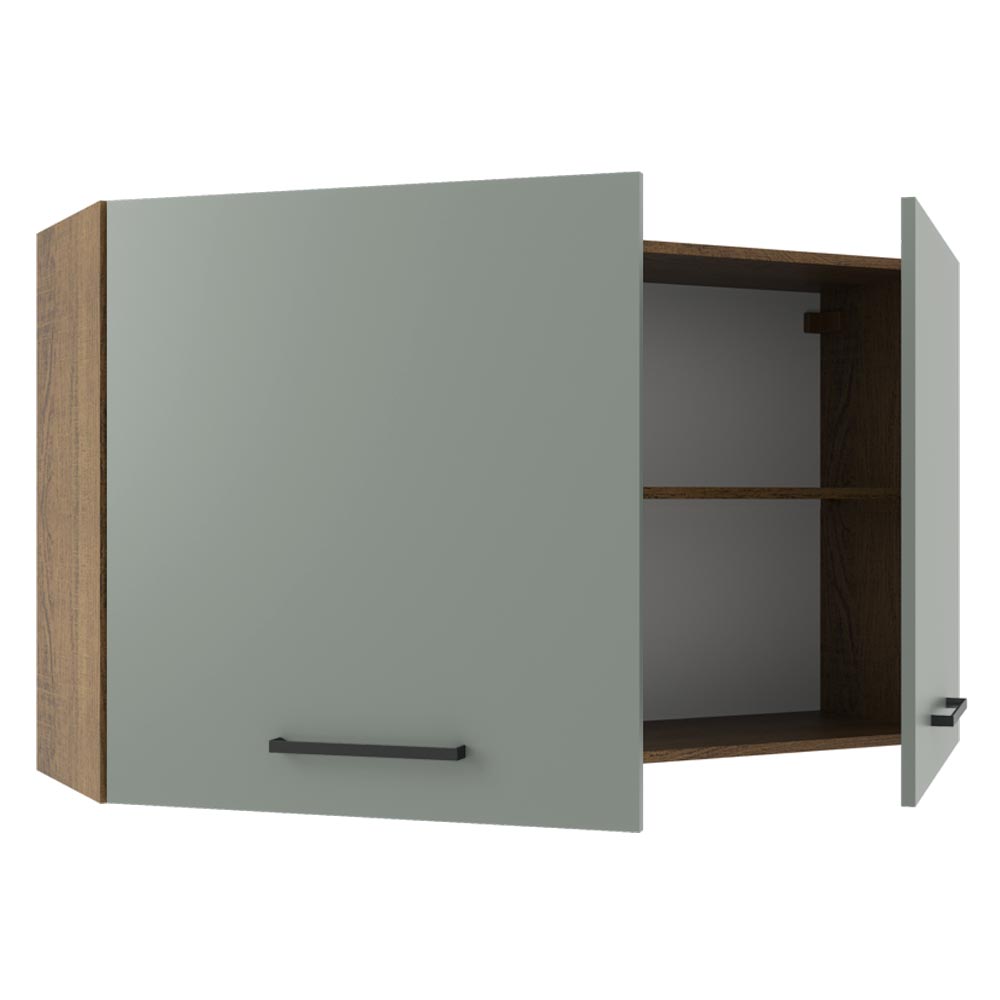 Gabinete Superior 120 cm 2 Puertas Agata Marrón/Gris
