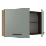 Gabinete Superior 120 cm 2 Puertas Agata Marrón/Gris