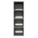 Gabinete Superior Botellero con 4 Nichos Nice Gris