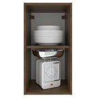 Gabinete Superior 35 cm 1 Puerta Marrón/Blanco Stella Madesa