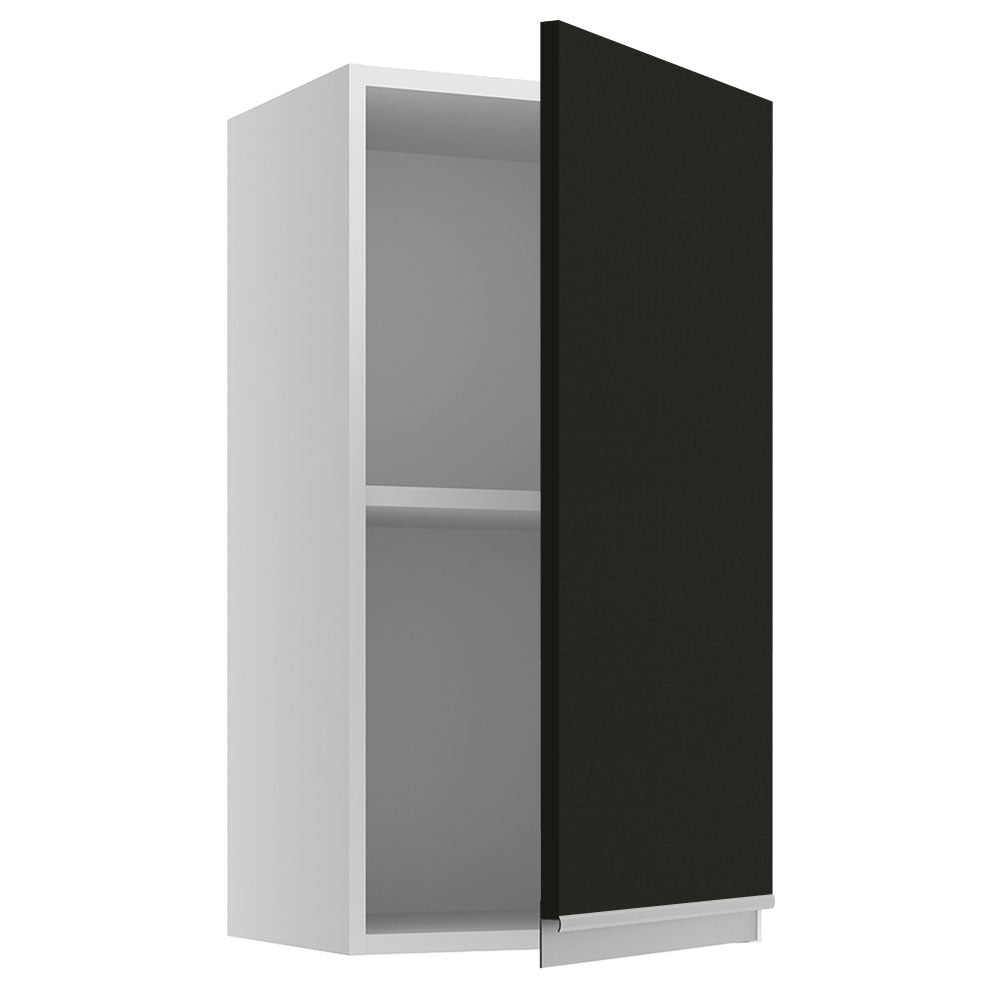 Gabinete Superior 35 cm 1 Puerta Blanco/Negro Glamy