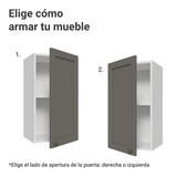 Gabinete Superior 35 cm 1 Puerta Blanco/Gris Vik Madesa