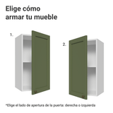 Gabinete Superior 35 cm 1 Puerta Blanco/Verde Vik Madesa