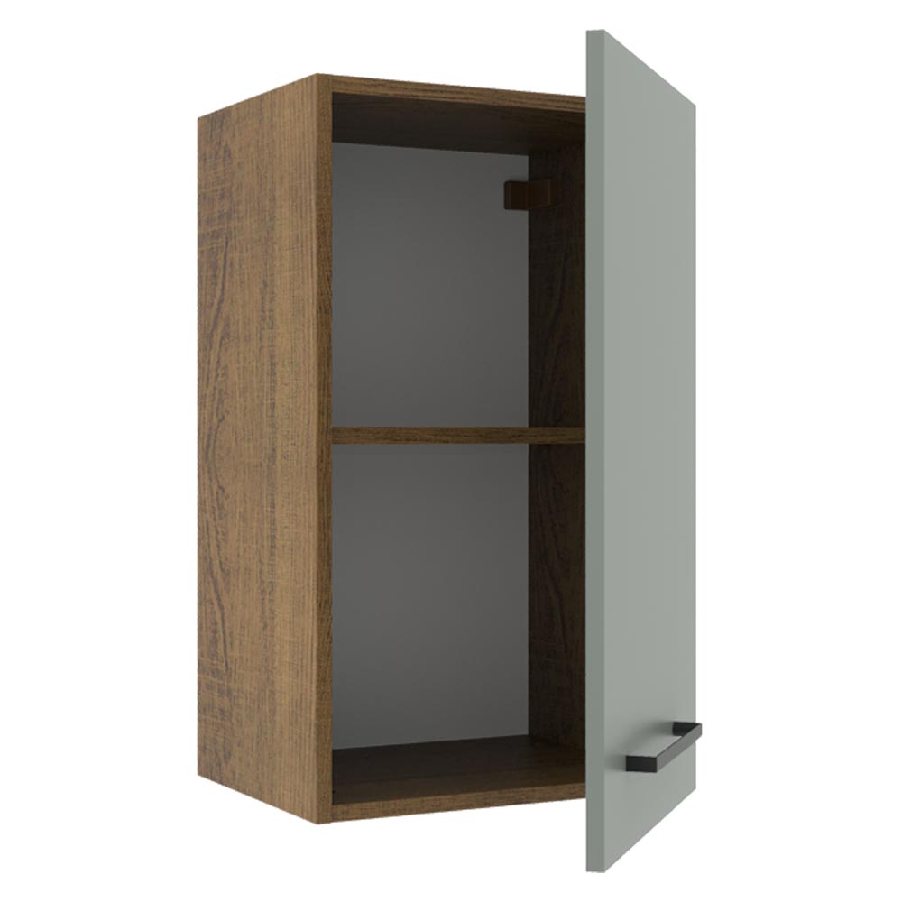 Gabinete Superior 40 cm 1 Puerta Marrón/Gris Agata Madesa