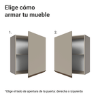 Gabinete Superior 60 cm 1 Puertas Crema Nice Madesa