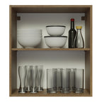 Gabinete Superior 60 cm 1 Puerta Marrón/Gris Lux Madesa