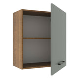 Gabinete Superior 60 cm 1 Puerta Agata Marrón/Gris