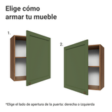 Gabinete Superior 60 cm 1 Puerta Marrón/verde Vik Madesa