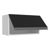 Gabinete Superior 100% MDF 60 cm 1 Puerta Basculante Blanco/Negro Acordes Madesa