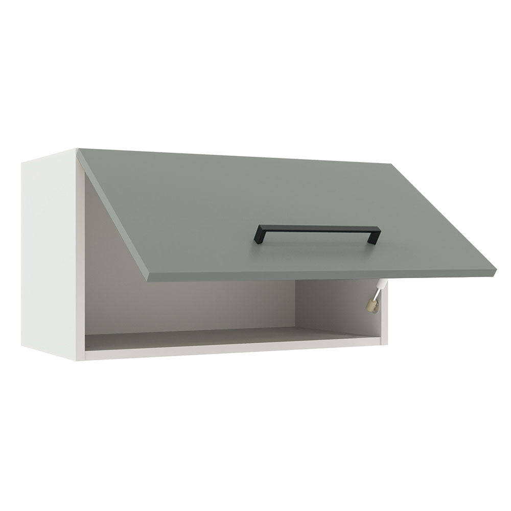 Gabinete Superior 60 cm 1 Puerta Abatible Blanco/Gris Agata Madesa