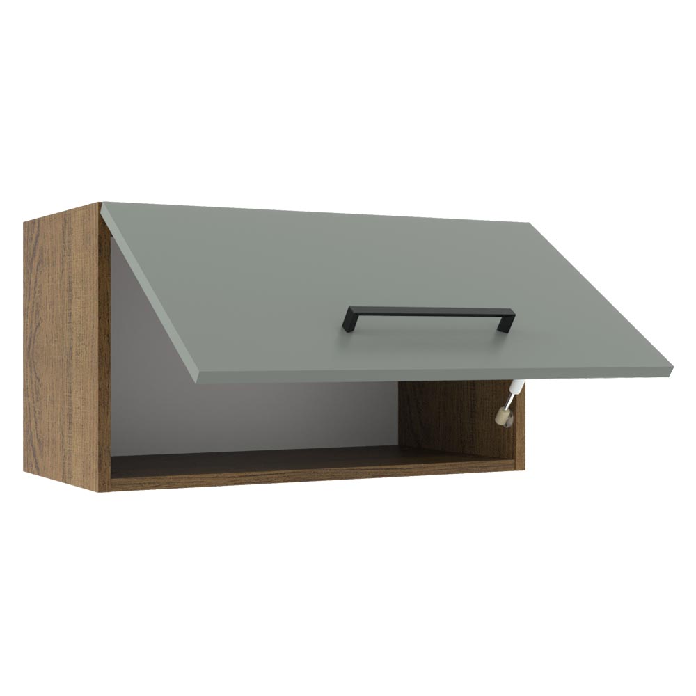 Gabinete Superior 60 cm 1 Puerta Abatible Agata Marrón/Gris