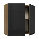 Gabinete Superior 70 cm 2 Puertas Lux Marrón/Negro