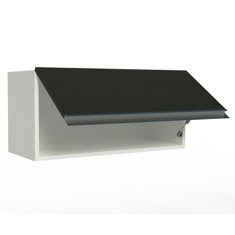 Gabinete Superior 70 cm 1 Puerta Abatible Blanco/Negro Glamy Madesa