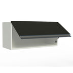 Gabinete Superior 70 cm 1 Puerta Abatible Blanco/Negro Glamy Madesa