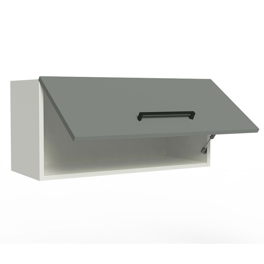 Gabinete Superior 70 cm 1 Puerta Abatible Blanco/Gris Agata Madesa