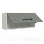 Gabinete Superior 70 cm 1 Puerta Abatible Blanco/Gris Agata Madesa