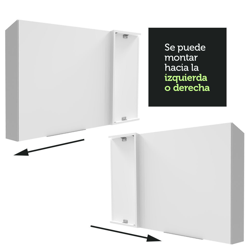 Gabinete Superior Esquinero 94 cm 1 Puerta Blanco Stella Madesa