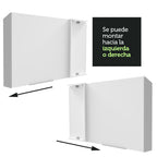 Gabinete Superior Esquinero 94 cm 1 Puerta Blanco Stella Madesa