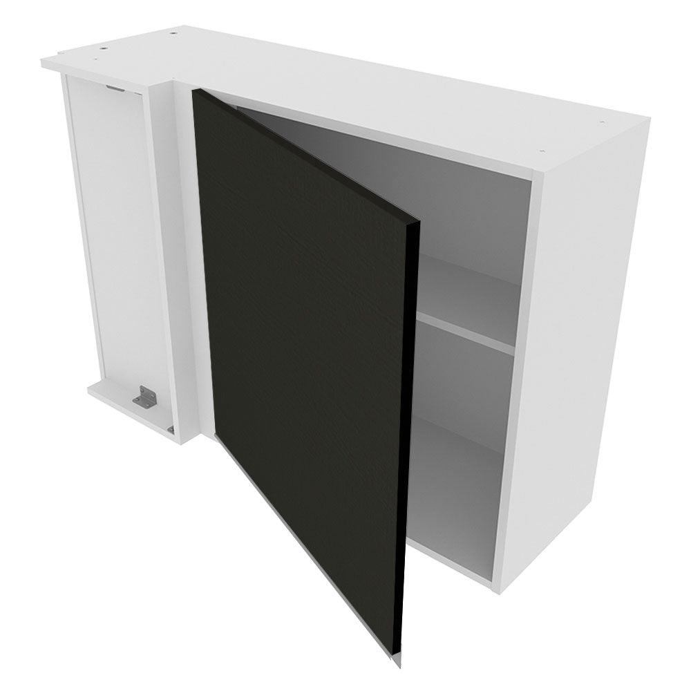 Gabinete Superior Esquinero 94 cm 1 Puerta Blanco/Negro Glamy Madesa
