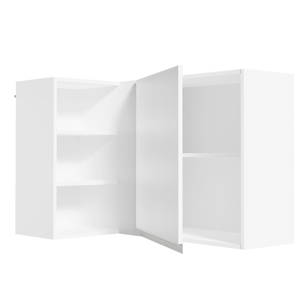 Gabinete Superior Esquinero 166 cm 1 Puerta 3 Nichos Blanco Glamy Madesa
