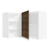 Gabinete Superior de Esquina 1 Puerta 60 cm de Profundidad Glamy Blanco/Marrón