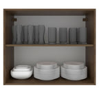 Gabinete Superior 80 cm 2 Puertas Marrón/Blanco Stella Madesa