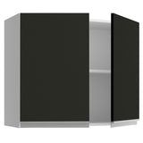 Gabinete Superior 80 cm 2 Puertas Glamy Blanco/Negro