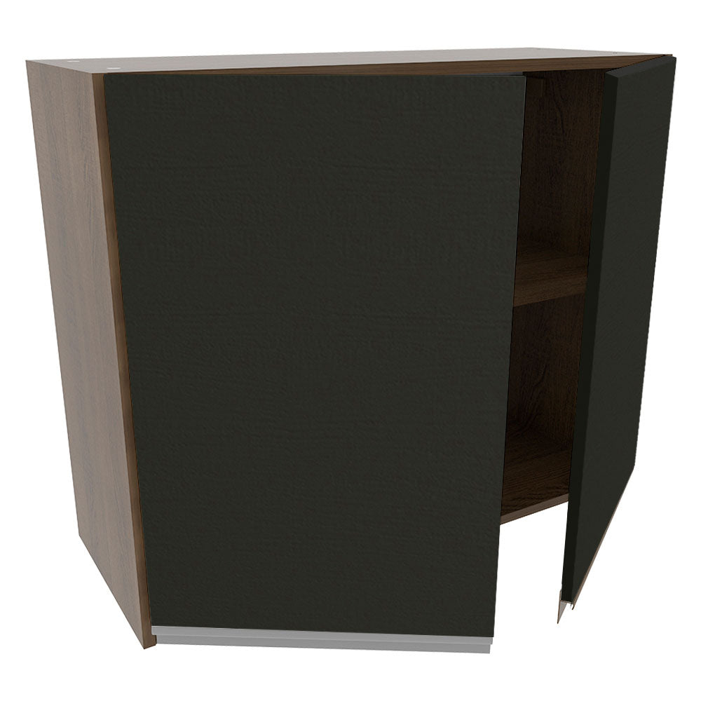 Gabinete Superior 80 cm 2 Puertas Marrón/Negro Glamy Madesa
