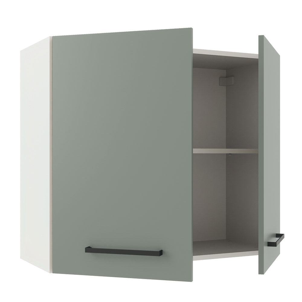 Gabinete Superior 80 cm 2 Puertas Blanco/Gris Agata Madesa