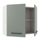 Gabinete Superior 80cm 2 Puertas Blanco/Gris Agata