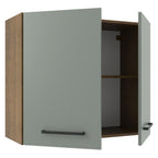 Gabinete Superior 80 cm 2 Puertas Marrón/Gris Agata Madesa