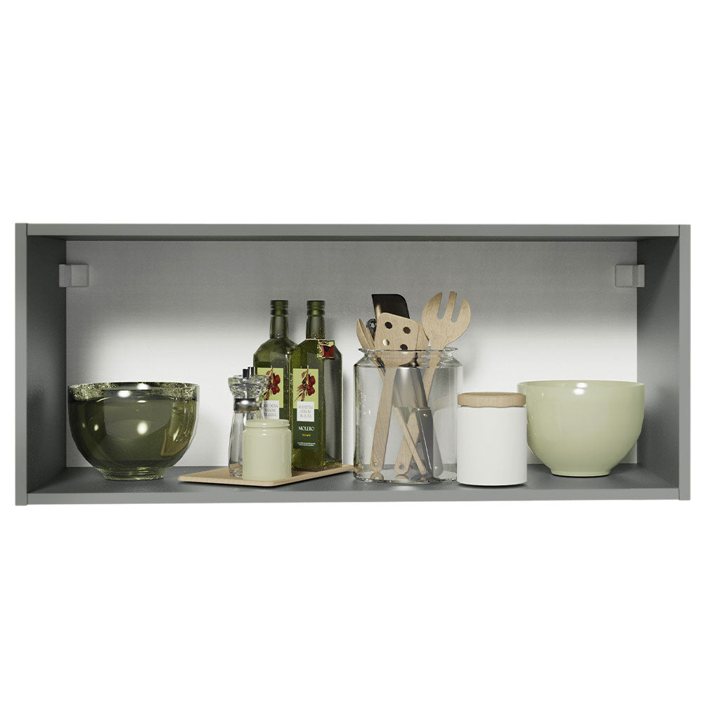 Gabinete Superior 80 cm 1 Puerta Abatible Gris Nice Madesa