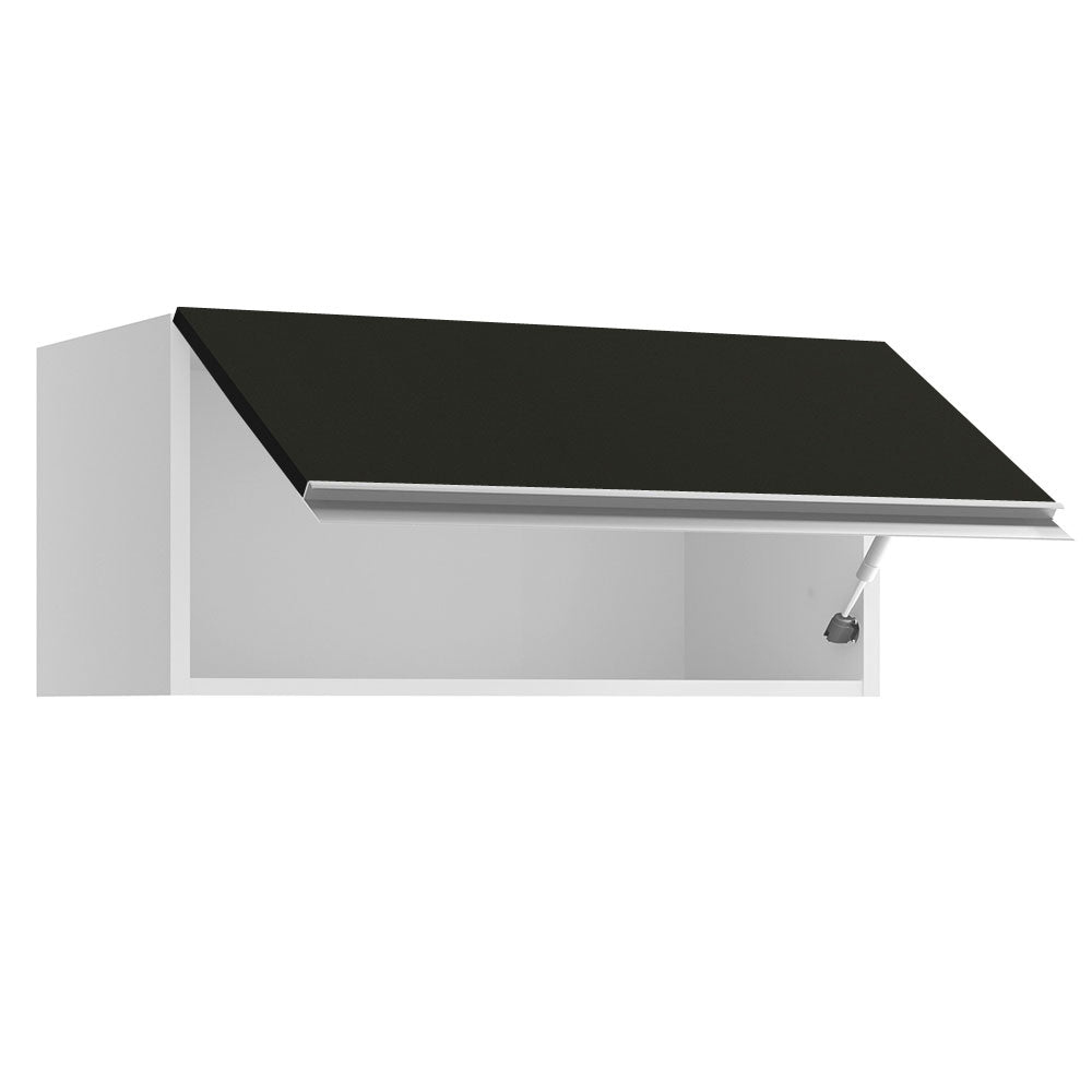 Gabinete Superior 80 cm 1 Puerta Abatible Blanco/Negro Glamy Madesa