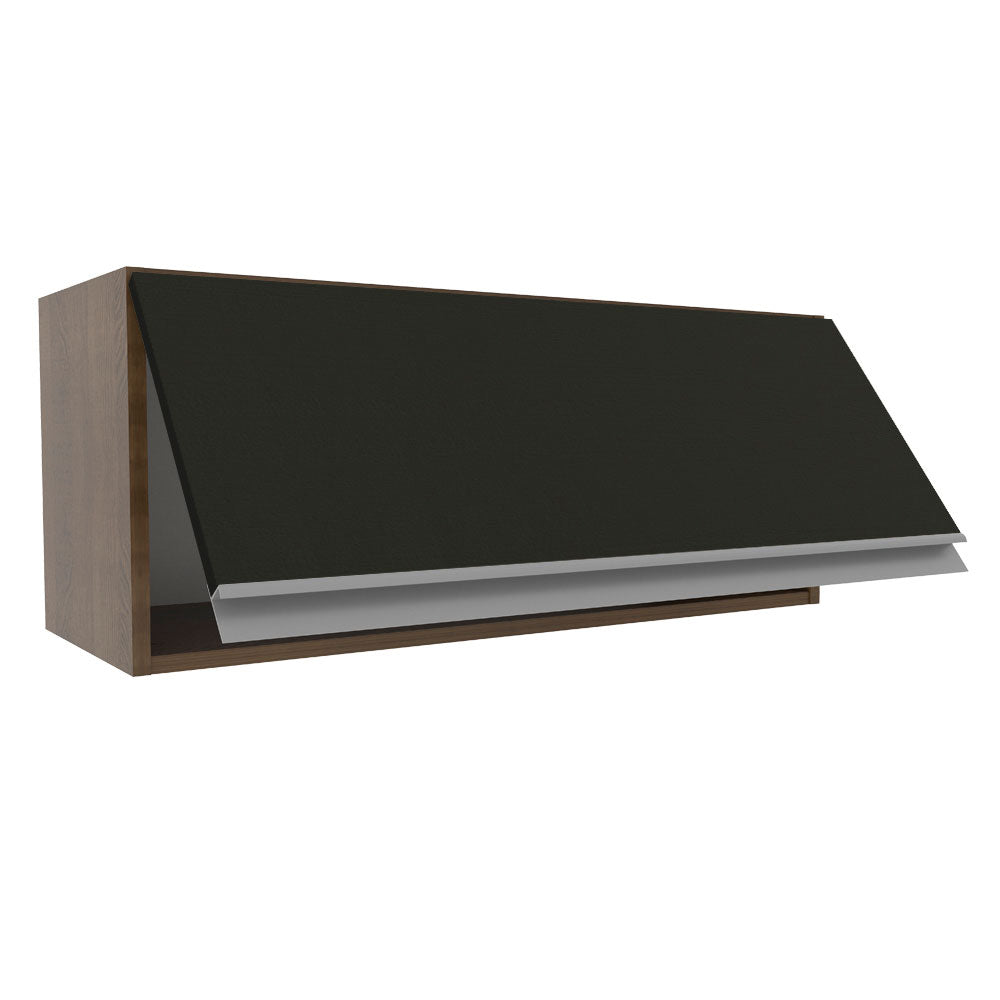 Gabinete Superior 80 cm 1 Puerta Abatible Marrón/Negro Glamy Madesa