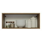 Gabinete Superior 80 cm 1 Puerta Abatible Marrón/Gris Lux Madesa