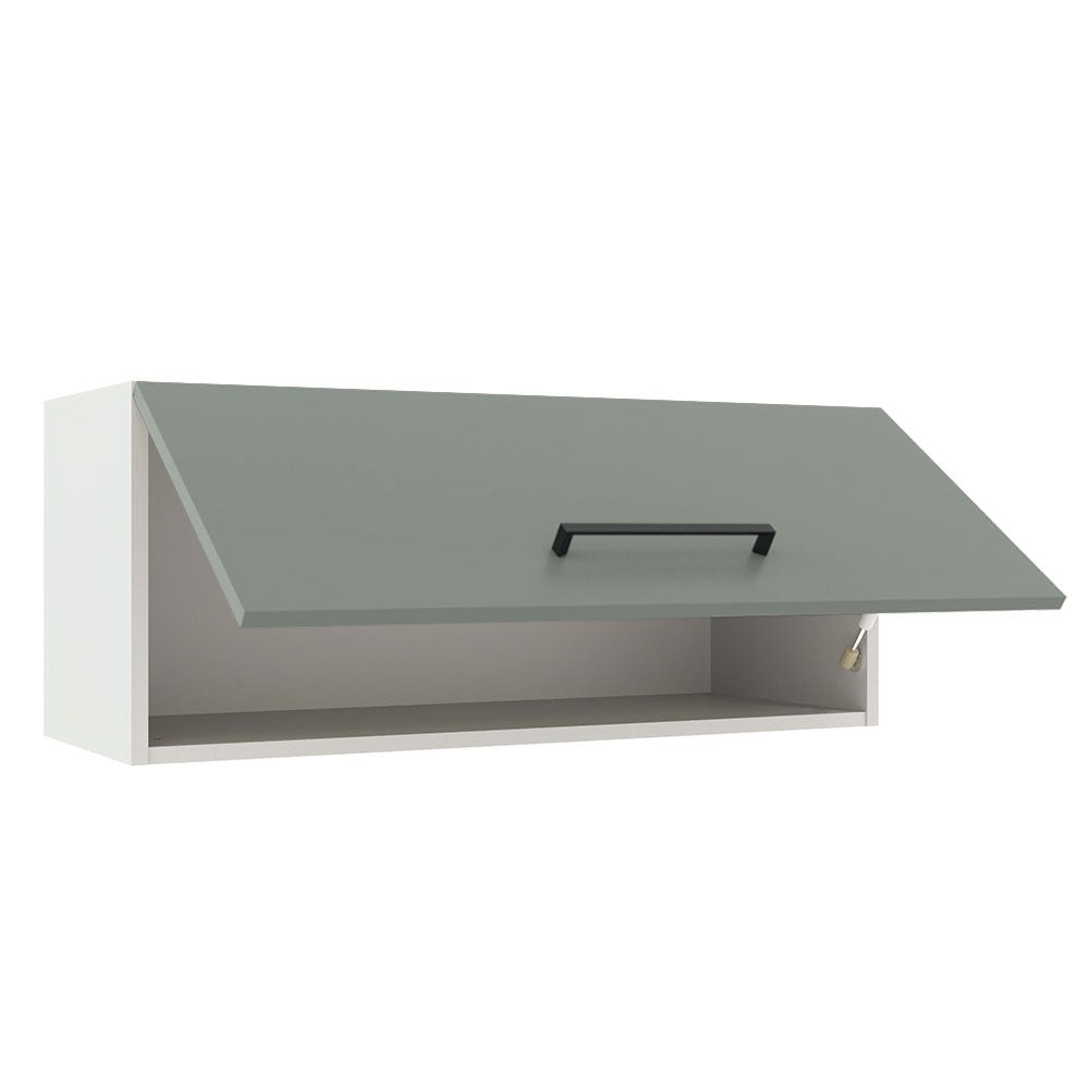 Gabinete Superior 80 cm 1 Puerta Abatible Blanco/Gris Agata Madesa