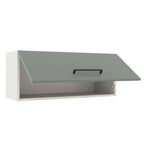 Gabinete Superior 80 cm 1 Puerta Abatible Blanco/Gris Agata Madesa